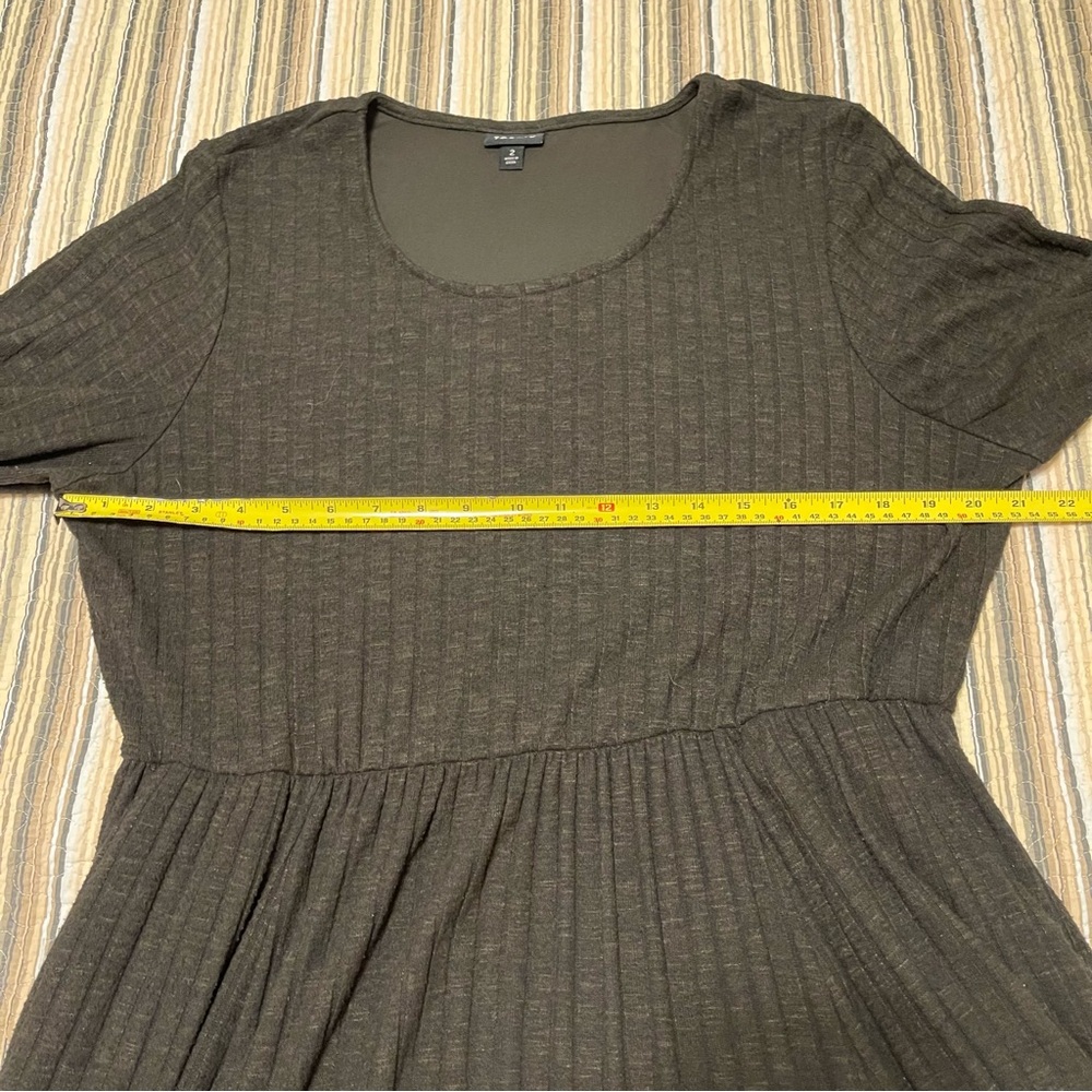 Torrid Women's Charcoal Long Sleeve Knit Dress - Size 2 (18/20) - Picture 7 of 8